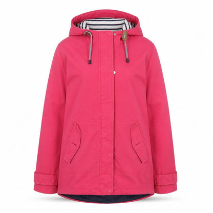 F&F Womens Pink Hooded Cotton Parka Jacket UK 12