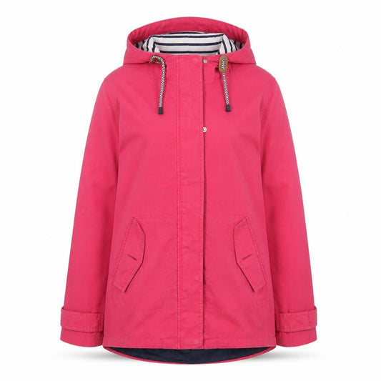 F&F Womens Pink Hooded Cotton Parka Jacket UK 12