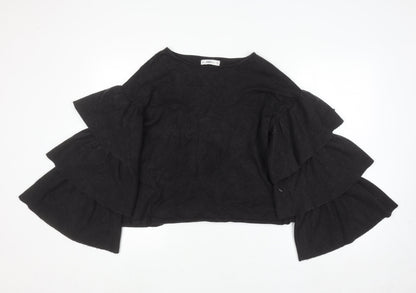 Womens UK Size S Zara Black Pullover Jumper