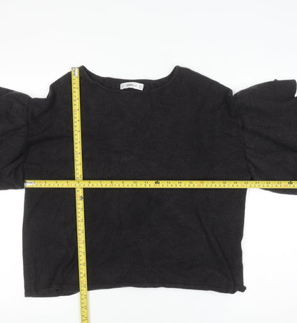 Womens UK Size S Zara Black Pullover Jumper