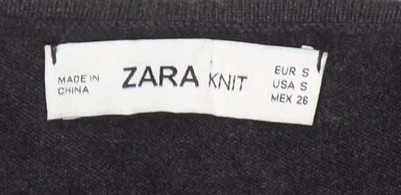 Womens UK Size S Zara Black Pullover Jumper