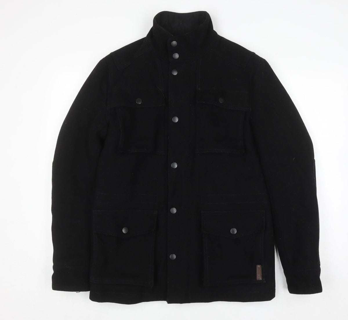 Ben Sherman Men's Black Wool Military Jacket Size S