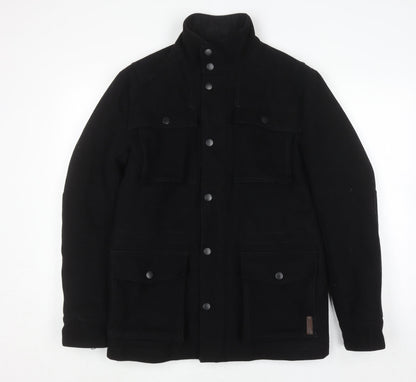 Ben Sherman Men's Black Wool Military Jacket Size S