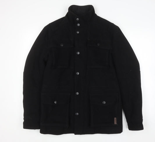 Ben Sherman Men's Black Wool Military Jacket Size S
