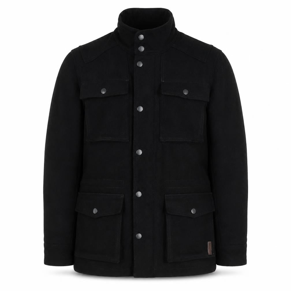 Ben Sherman Men's Black Wool Military Jacket Size S