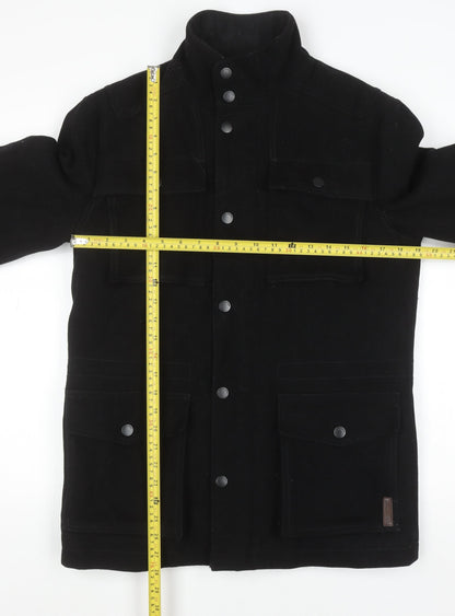 Ben Sherman Men's Black Wool Military Jacket Size S