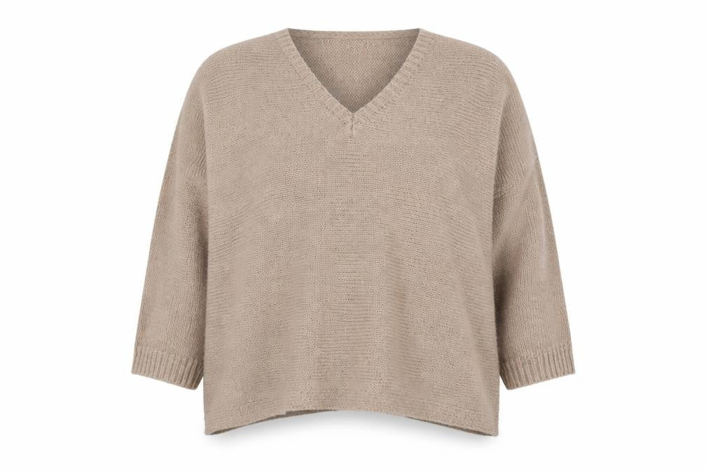 Womens UK Size L F&F Beige Pullover Jumper