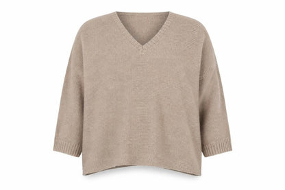 Womens UK Size L F&F Beige Pullover Jumper