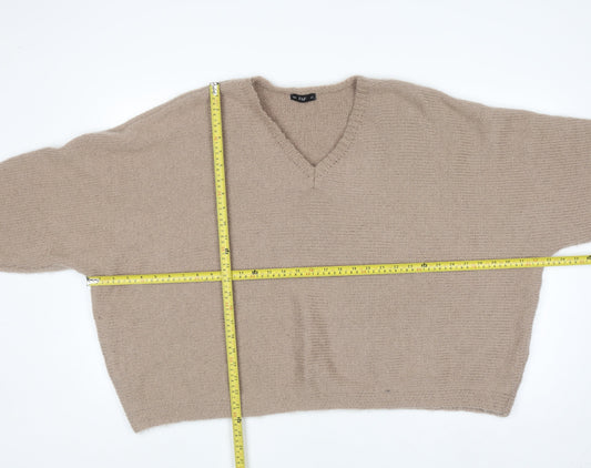 Womens UK Size L F&F Beige Pullover Jumper