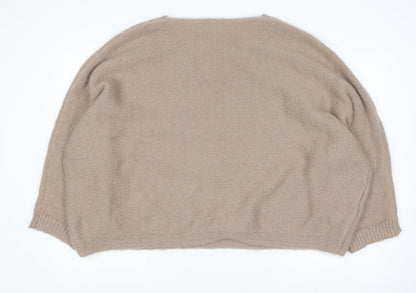 Womens UK Size L F&F Beige Pullover Jumper