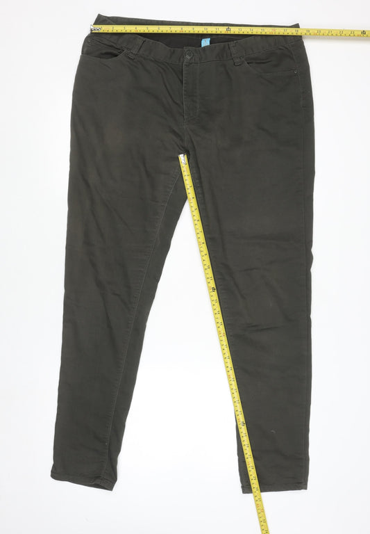 Womens UK Size 18 Laura G Slim Fit Skinny Black Jeans