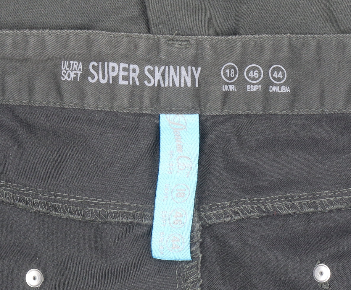 Womens UK Size 18 Laura G Slim Fit Skinny Black Jeans