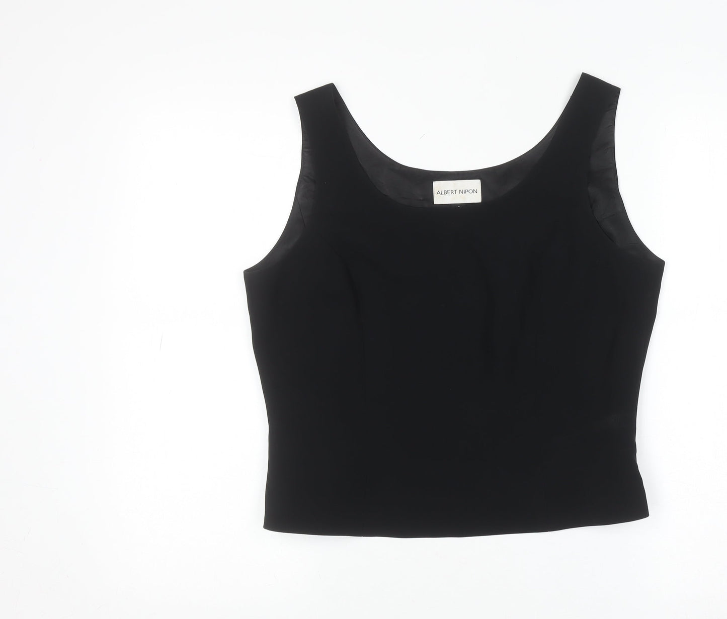 Womens UK Size 8 Albert Nipon Black Basic Blouse