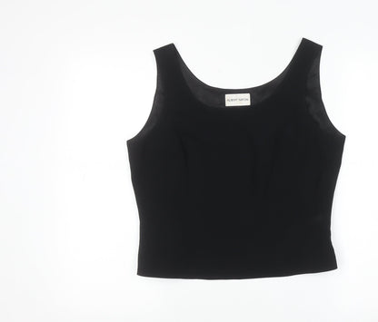 Womens UK Size 8 Albert Nipon Black Basic Blouse