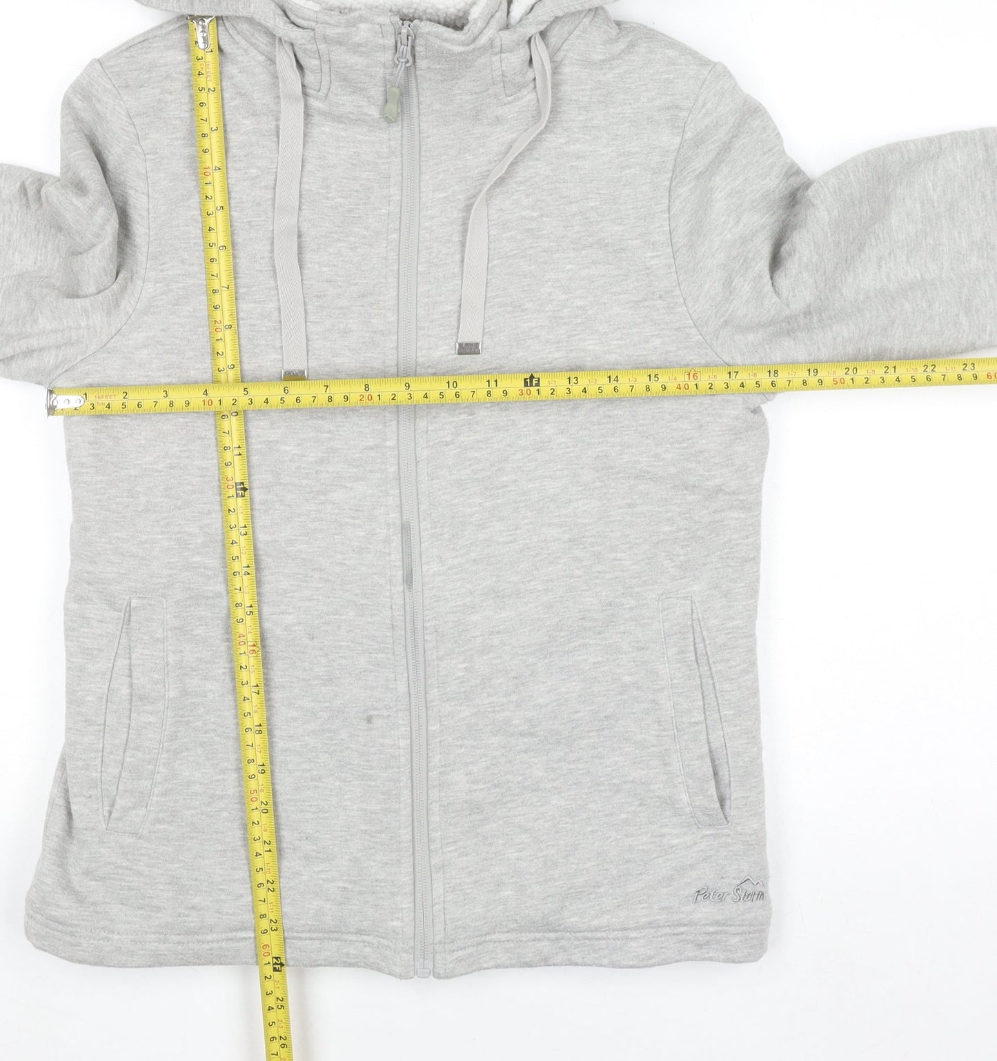 Womens UK Size 10 Peter Storm Grey Full Zip Hoodie