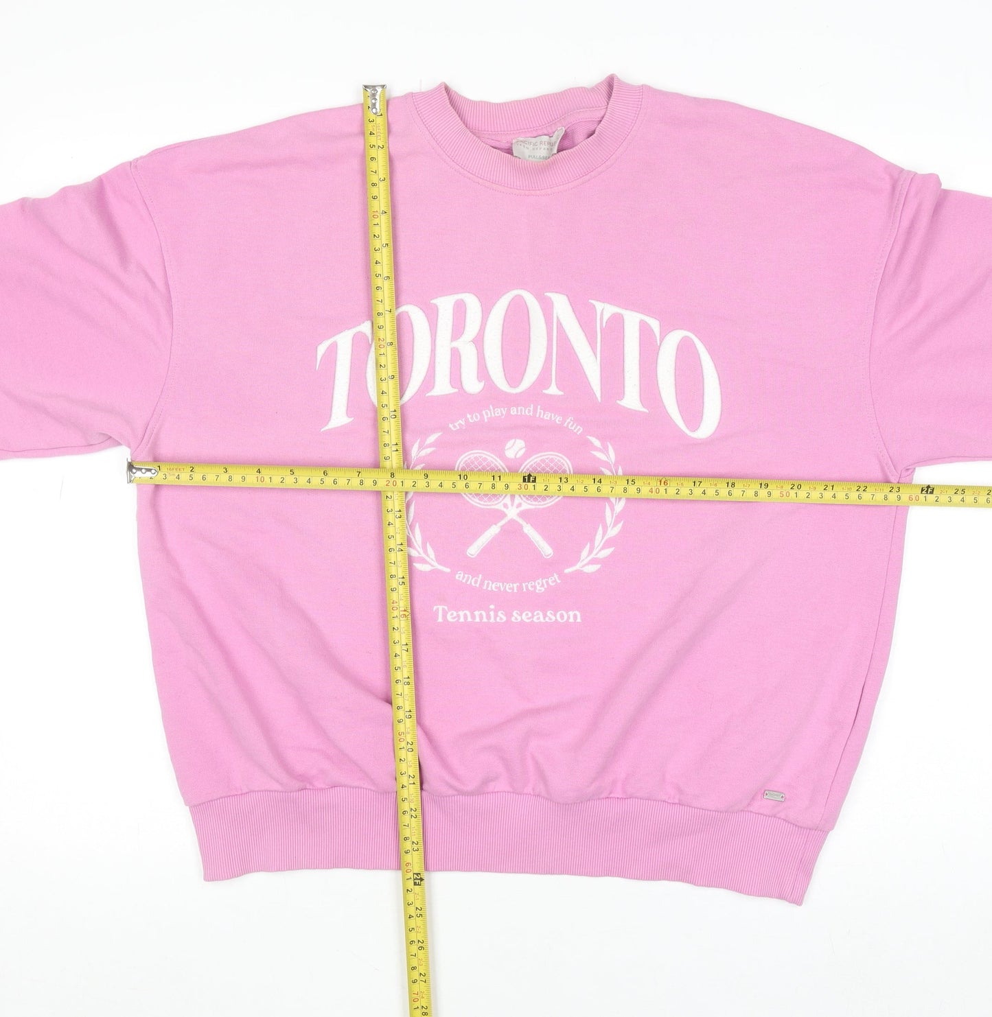 Womens UK Size S Pull & Bear Pink Pullover Sweatshirt