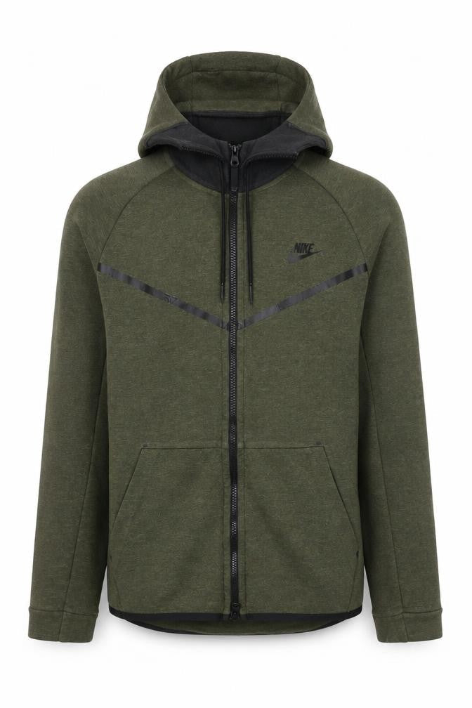Mens UK Size S Nike Green Full Zip Hoodie