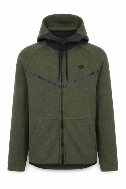 Mens UK Size S Nike Green Full Zip Hoodie