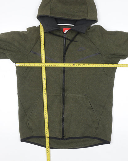Mens UK Size S Nike Green Full Zip Hoodie