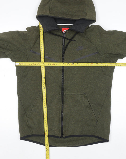 Mens UK Size S Nike Green Full Zip Hoodie