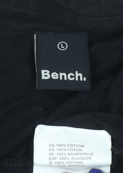 Bench Men's Black Cotton Long Sleeve Button-Up Shirt Size L