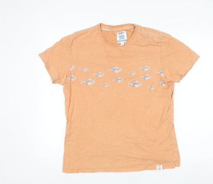 Mens UK Size L FatFace Orange  T-Shirt