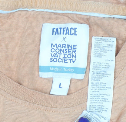 Mens UK Size L FatFace Orange  T-Shirt