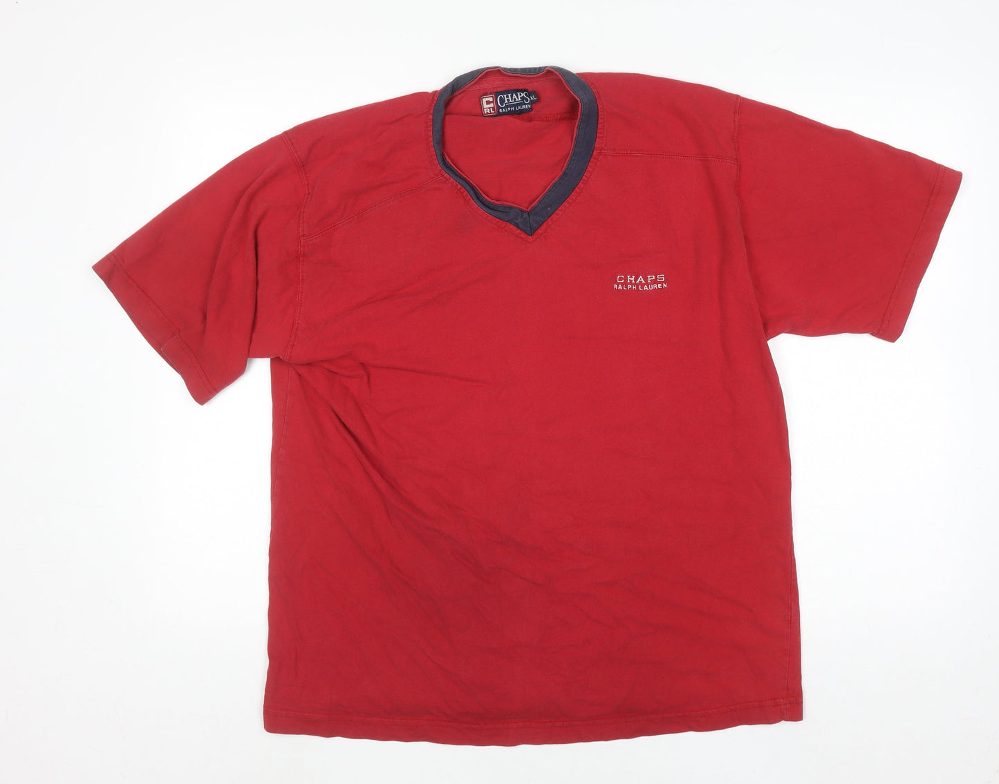 Mens UK Size XL Chaps Ralph Lauren Red  T-Shirt