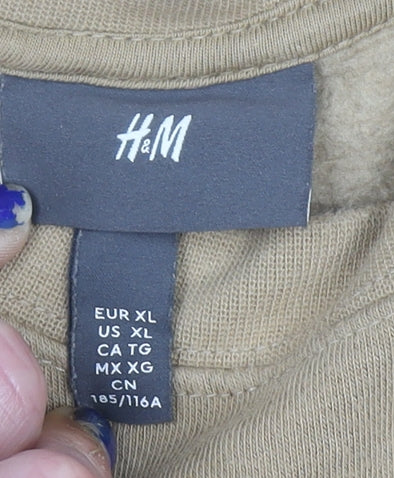 Mens UK Size XL H&M Beige Pullover Sweatshirt