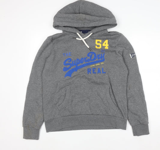 Womens UK Size 14 Superdry Grey Pullover Hoodie