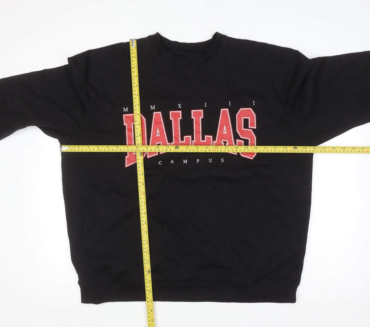 Mens UK Size M boohooMAN Black Pullover Sweatshirt