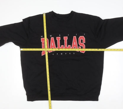 Mens UK Size M boohooMAN Black Pullover Sweatshirt