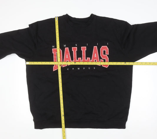 Mens UK Size M boohooMAN Black Pullover Sweatshirt