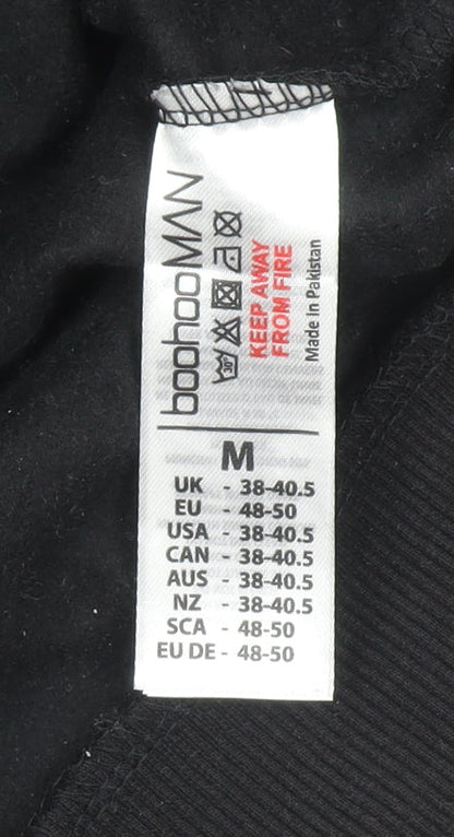 Mens UK Size M boohooMAN Black Pullover Sweatshirt