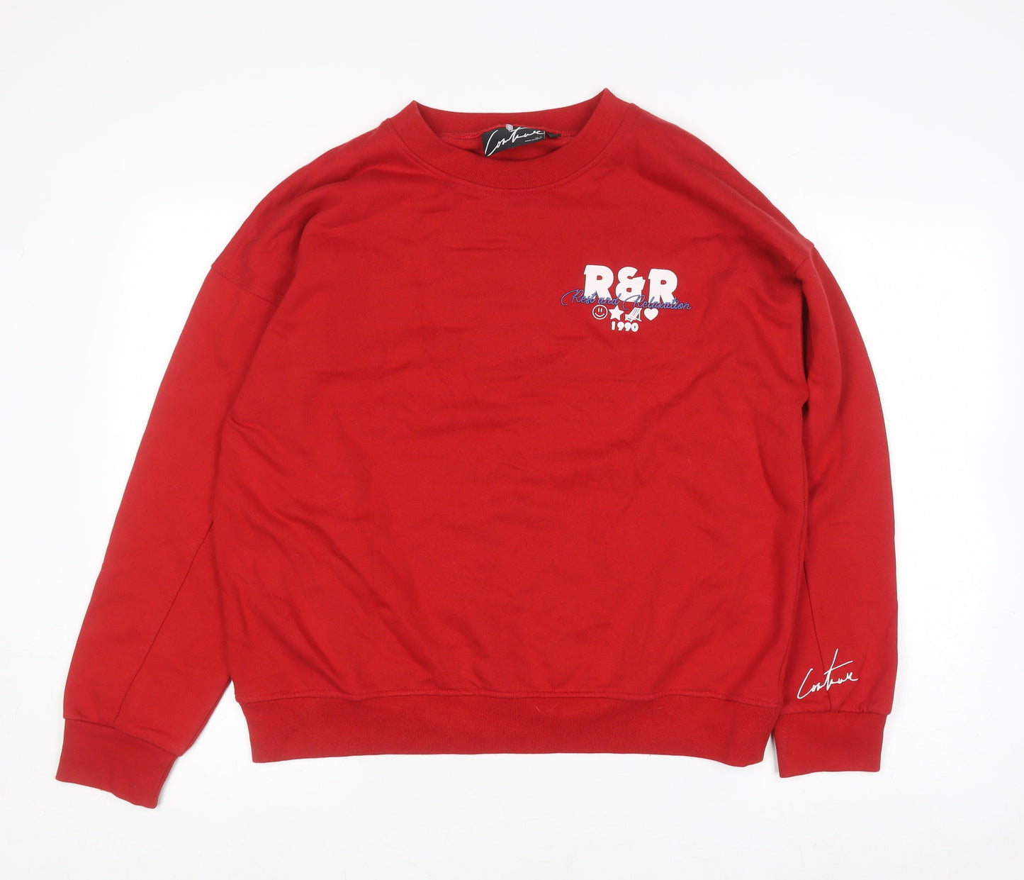 Womens UK Size 4 Couture Red Pullover Sweatshirt