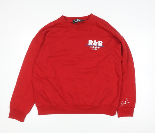 Womens UK Size 4 Couture Red Pullover Sweatshirt