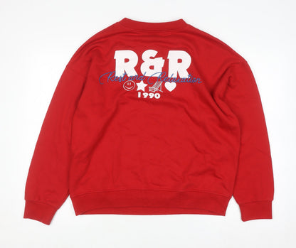 Womens UK Size 4 Couture Red Pullover Sweatshirt