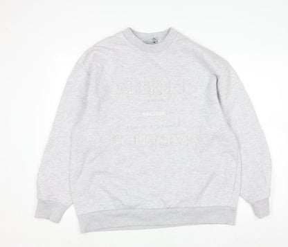 Unisex Adults UK Size S ASOS DESIGN Grey Pullover Sweatshirt