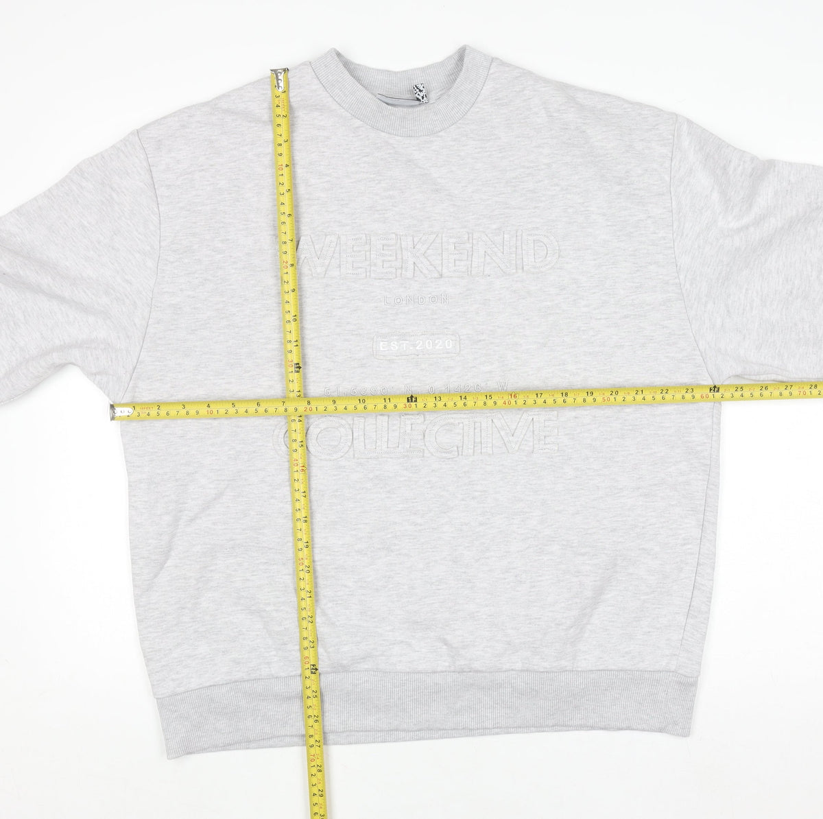 Unisex Adults UK Size S ASOS DESIGN Grey Pullover Sweatshirt