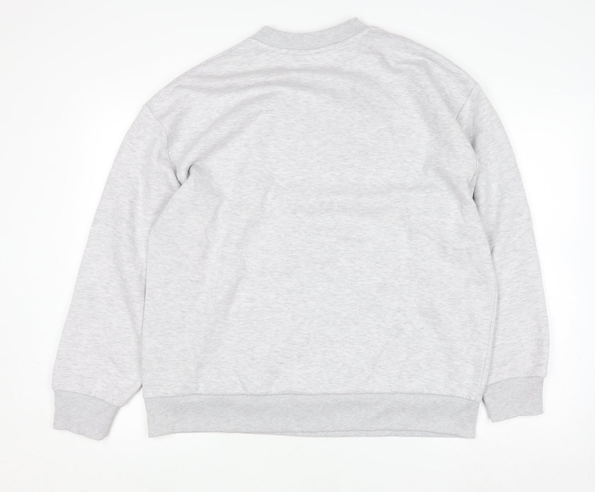 Unisex Adults UK Size S ASOS DESIGN Grey Pullover Sweatshirt