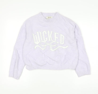 Marks and Spencer Girls Lilac Wicked Pullover Jumper 10-11 Years Soft Knit