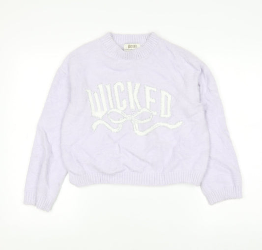 Marks and Spencer Girls Lilac Wicked Pullover Jumper 10-11 Years Soft Knit
