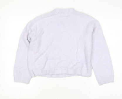 Marks and Spencer Girls Lilac Wicked Pullover Jumper 10-11 Years Soft Knit