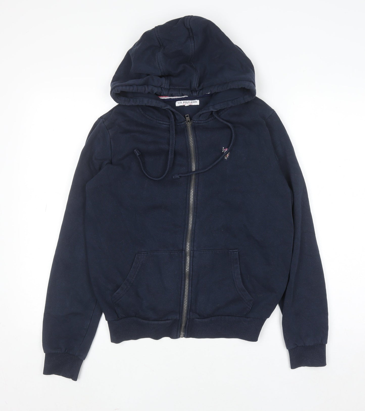 Womens UK Size S U.S. Polo Assn. Blue Full Zip Hoodie