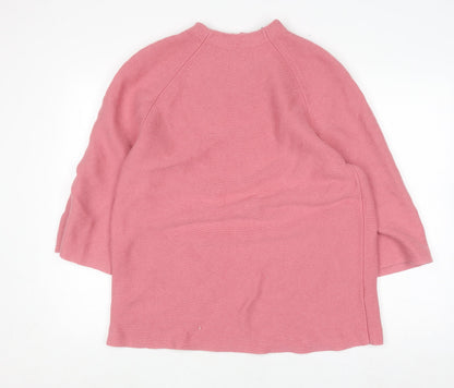 Principles by Ben de Lisi Women's Pink Mock Neck 3/4 Sleeve Knit Jumper Size 18