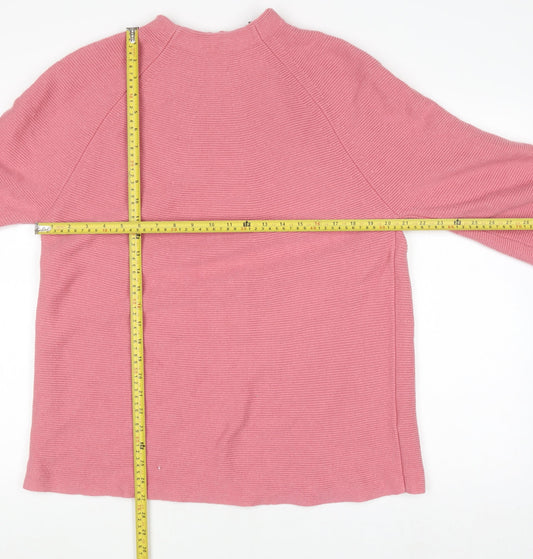 Principles by Ben de Lisi Women's Pink Mock Neck 3/4 Sleeve Knit Jumper Size 18