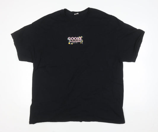 Unisex Adults UK Size 2XL Goose & Gander Black  T-Shirt
