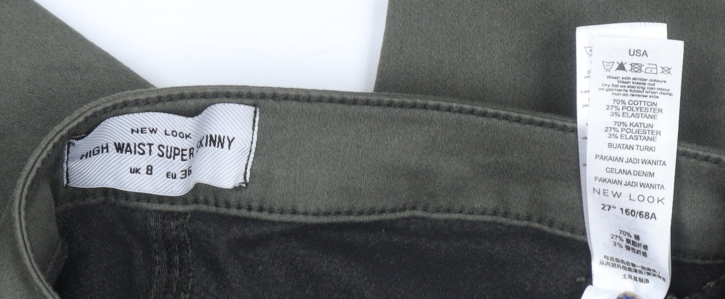 New Look Women’s Green High Waist Super Skinny Jegging UK 8