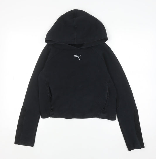 Womens UK Size M PUMA Black Pullover Hoodie