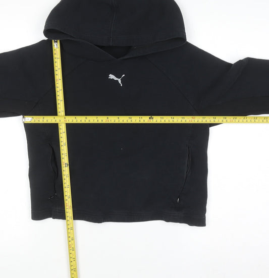 Womens UK Size M PUMA Black Pullover Hoodie